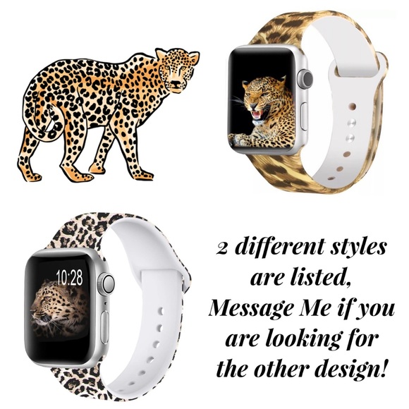 Leopard Print Silicone Watchband for Apple Watch - Picture 9 of 10